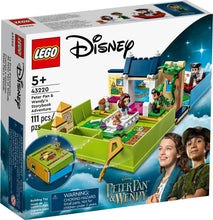 Load image into Gallery viewer, LEGO Disney Peter Pan set 43220 featuring Peter and Wendy in a storybook adventure with 111 pieces
