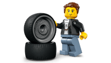Load image into Gallery viewer, LEGO City Hot Rod set 60485 featuring a builder with tyres for creative play and building adventures