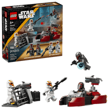 Load image into Gallery viewer, LEGO Star Wars Siege of Mandalore set 75449 featuring minifigures and vehicles for creative play