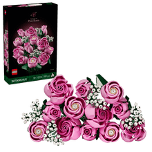 Load image into Gallery viewer, LEGO Botanicals Pink Roses 10374 boxed set with vibrant pink rose build and floral accents