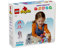 Load image into Gallery viewer, LEGO 10418 Elsa & Bruni playset by Brick Shack with child playing and Frozen characters