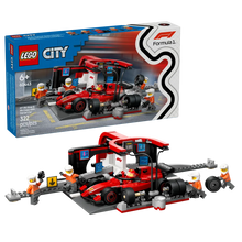 Load image into Gallery viewer, LEGO 60443 Ferrari car for sale UK featuring a detailed race car and mechanics with accessories
