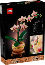 Load image into Gallery viewer, LEGO Botanicals Mini Orchid set by Brick Shack boxed set showing assembled orchid model with five flowers in pot