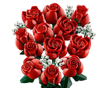 Load image into Gallery viewer, LEGO bouquet of roses set 10328 featuring vibrant red roses and delicate white flowers