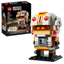 Load image into Gallery viewer, LEGO Brickheadz Star Wars Luke Skywalker collectible figure with detailed pilot helmet and suit