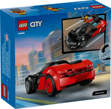 Load image into Gallery viewer, Boxed LEGO 60486 electric car set 60486 featuring a sleek red car and a mini figure