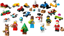 Load image into Gallery viewer, LEGO City Advent Calendar 2025 60475 featuring festive characters and winter-themed builds