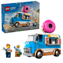 Load image into Gallery viewer, LEGO City Donut Truck boxed set by Brick Shack with blue donut truck and two minifigures