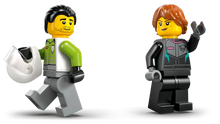 Load image into Gallery viewer, LEGO City Jet vs. Car set 60489 featuring minifigures in vibrant outfits ready for action