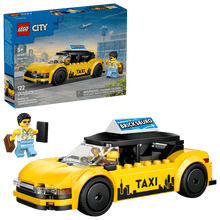 Load image into Gallery viewer, LEGO City Yellow Taxi 60487 Boxed Set with 122 pieces and a mini figure ready for adventure