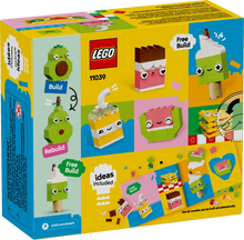 Load image into Gallery viewer, LEGO Creative Food Friends set 11039 boxed set showcasing various build options and fun characters