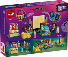 Load image into Gallery viewer, LEGO Friends Friendship Movie Night set 42642 featuring a fun outdoor cinema scene with characters and decorations
