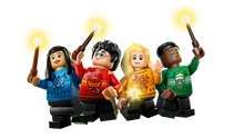 Load image into Gallery viewer, LEGO Harry Potter Advent Calendar 2025 76456 featuring characters with wands and festive sweaters