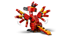 Load image into Gallery viewer, LEGO Boxed Set featuring a vibrant red dragon model with movable wings and tail for creative building