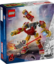 Load image into Gallery viewer, LEGO Iron Man Mech vs Ultron set 76307 box featuring Iron Man and Ultron figures in action