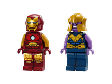 Load image into Gallery viewer, LEGO Marvel Hulkbuster vs Thanos set 76263 featuring Iron Man and Thanos minifigures with detailed designs