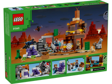 Load image into Gallery viewer, LEGO Minecraft Badlands Mineshaft set featuring desert mine build with figures and animals