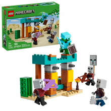 Load image into Gallery viewer, LEGO Minecraft Illager set with minifigures and buildable desert structure