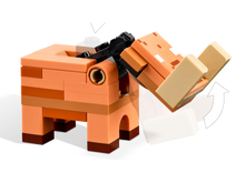 Load image into Gallery viewer, LEGO Minecraft Nether Portal set brick figure of orange Minecraft pig with movable head from Brick Shack