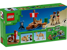 Load image into Gallery viewer, LEGO Minecraft pirate ship set featuring characters, animals, and building accessories