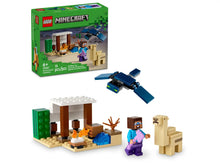 Load image into Gallery viewer, LEGO Minecraft Steve's Desert Expedition set 21251 with Steve, a llama, and desert scenery