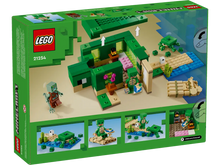 Load image into Gallery viewer, LEGO Minecraft Turtle Beach House set boxed on with buildable turtle and beach scenes