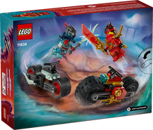 Load image into Gallery viewer, LEGO Ninjago Kai motorcycle set boxed set by Brick Shack featuring two motorbikes and ninja minifigures