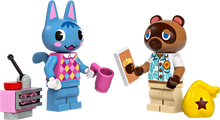 Load image into Gallery viewer, Nook's Cranny LEGO shop set featuring two Animal Crossing character minifigures with accessories
