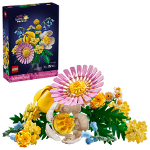 Load image into Gallery viewer, LEGO Petite Sunny Bouquet set by Brick Shack featuring a colourful floral arrangement of yellow and pink flowers in a boxed set