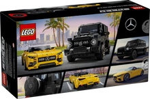 Load image into Gallery viewer, LEGO Speed Champions Mercedes-AMG set by Brick Shack featuring detailed yellow and black car models in a boxed set