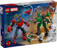 Load image into Gallery viewer, LEGO Spider-Man vs Doc Ock set 76338 featuring Spider-Man and Doc Ock minifigures with detailed accessories