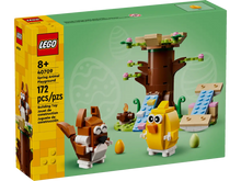Load image into Gallery viewer, LEGO Spring Animal Playground set 40709 featuring a tree, animals, and playful elements in a boxed set