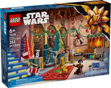 Load image into Gallery viewer, LEGO Star Wars Advent Calendar 2025 75418 with 263 pieces and festive holiday decorations