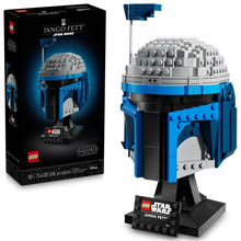 Load image into Gallery viewer, LEGO Star Wars Jango Fett Helmet 75408 collectible model set with detailed design and display stand