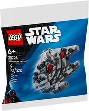 Load image into Gallery viewer, LEGO Star Wars Millennium Falcon polybag 30708 featuring grey buildable model and packaging design
