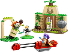 Load image into Gallery viewer, LEGO Star Wars Tenoo Jedi Temple 75358 set featuring Yoda, Jedi and a droid with various building elements