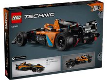 Load image into Gallery viewer, LEGO Technic McLaren Formula E car boxed set by Brick Shack featuring detailed orange and black racing model
