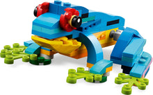 Load image into Gallery viewer, Brick Shack LEGO Boxed Set showing a blue brick frog alternate model from LEGO Creator 3-in-1 Exotic Parrot set