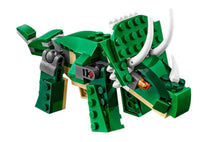 Load image into Gallery viewer, LEGO Creator Mighty Dinosaurs set green triceratops dinosaur model in assembled form