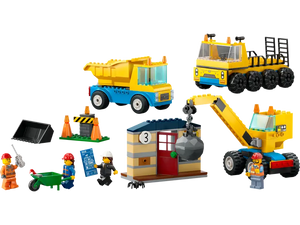 LEGO 60391: City: Construction Trucks and Wrecking Ball Crane