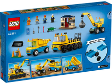 Load image into Gallery viewer, LEGO 60391: City: Construction Trucks and Wrecking Ball Crane
