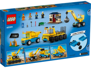 LEGO 60391: City: Construction Trucks and Wrecking Ball Crane