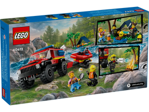 LEGO 60412: City: 4x4 Fire Truck with Rescue Boat