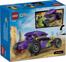 Load image into Gallery viewer, LEGO City Hot Rod set 60485 featuring a purple car model with flames and a minifigure on the box
