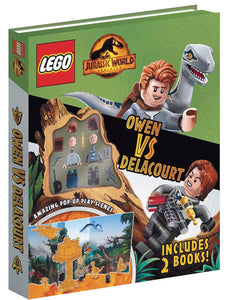 LEGO: Jurassic World: Owen vs Delacourt pop-up play scenes and 2 books