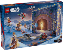 Load image into Gallery viewer, LEGO Star Wars Advent Calendar 2026 boxed set with mini figures and themed building surprises in a colorful display
