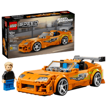 Load image into Gallery viewer, LEGO Speed Champions Fast &amp; Furious Toyota Supra MK4 boxed set, detailed LEGO car model for racing enthusiasts.
