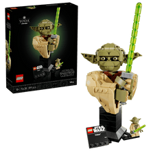 Load image into Gallery viewer, LEGO Star Wars Yoda Bust boxed set by Brick Shack featuring a detailed Yoda figure from LEGO bricks.
