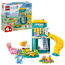 Load image into Gallery viewer, Bluey and Chloe LEGO playset 11201 featuring a slide, colourful pieces and fun characters for creative play
