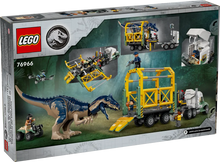 Load image into Gallery viewer, LEGO Jurassic World Allosaurus Transport Truck 76966 boxed set with dinosaur and minifigures
